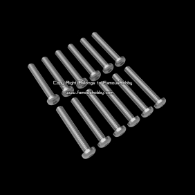 SCW007 M3X22mm 12pcs/pack stainless round screw