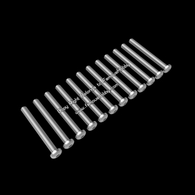SCW041 M3X30mm stainless screw / round head / 12pcs/pack