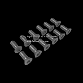 Wholesale SCW042 M3X6mm stainless screw / flat head / 12pcs/pack