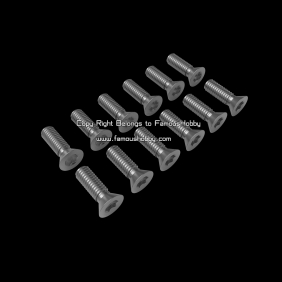 Wholesale SCW043 M3X8mm stainless screw / flat head / 12pcs/pack