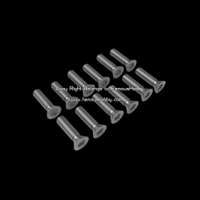 Wholesale SCW044 M3X10mm stainless screw / flat head / 12pcs/pack