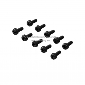 Wholesale S018 M3x8mm black nylon screw 10pcs/pack