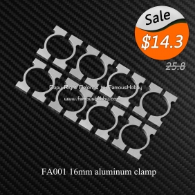 Wholesale FA001 8pairs 16mm aluminum clamp/clip multicopter tube use/for helicopter/multirotor compatible with other copters