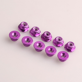 FSN004 Colored M3 Aluminum Flanged Nylon Insert Lock Nuts for RC drones/ Multicopters,10pcs/lot