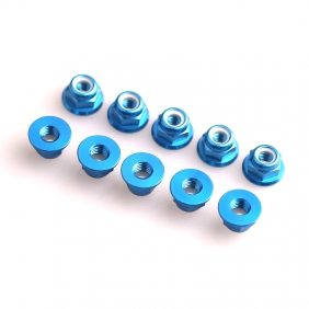 FSN004 Colored M3 Aluminum Flanged Nylon Insert Lock Nuts for RC drones/ Multicopters,10pcs/lot