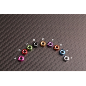 FSN014  CCW M5 Aluminum Serrated Flanged Nylon Insert Lock Nuts for RC drones/ Multicopters,10pcs/lot