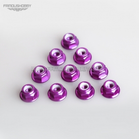 50pcs/ Lot, M5 Colored Aluminum Flange Nylon Insert  Hexagon Lock Nuts,Free shipping by HK post