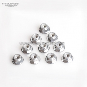 50pcs/ Lot, M5 Colored Aluminum Flange Nylon Insert  Hexagon Lock Nuts,Free shipping by HK post