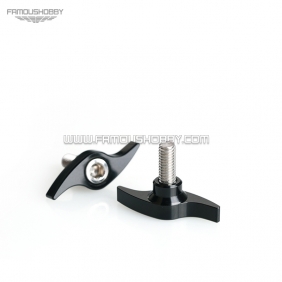 Wholesale MV143 Black Aluminum M6 thumb screw, CNC Custom M6 Butterfly Wing Knob Screws,6pcs/lot