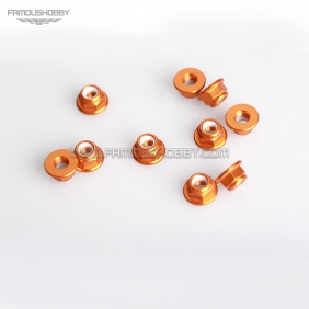 M5 Aluminum CW/CCW Flanged Nylon Insert Lock Nuts for RC drones/ Multicopters,10pcs/lot
