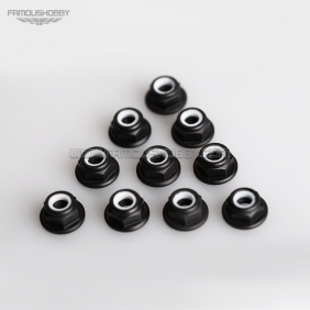 Wholesale M4 Aluminum Flanged Nylon Insert Lock Nuts for RC drones/ Multicopters,10pcs/lot