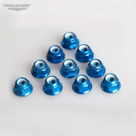 M4 Aluminum Flanged Nylon Insert Lock Nuts for RC drones/ Multicopters,10pcs/lot