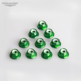 M4 Aluminum Flanged Nylon Insert Lock Nuts for RC drones/ Multicopters,10pcs/lot