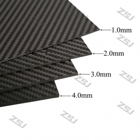 Wholesale FCRP044 Free shipping by HK post / ePacket 400X250X5.0mm 100%/pure/full carbon fiber plate/panel/sheet/board composite 3K twill ma