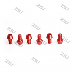 Professional M6x30mm Blue/ Red Color anodized aluminum tapered screw,10pcs/lot