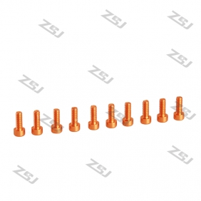 Wholesale 7075 Orange M3X8MM  Aluminum Socket Bolts,Cap Head aluminum screws for RC Drone / Quadcopters,50pcs/lot